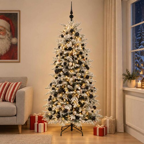  Umjetno božićno drvce s kuglicom 240 cm 300 LED lampica Slike