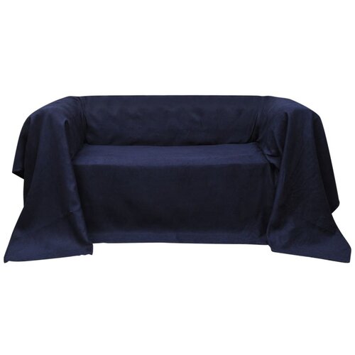 vidaXL Prekrivač za Kauč Mikro-fiber Plava boja 140 x 210 cm Cijene