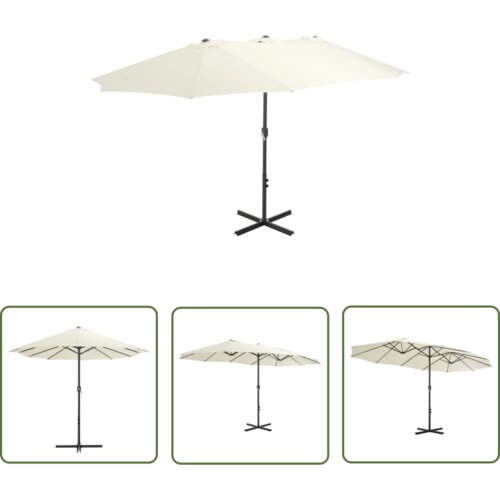  The Living Store Zunanji senčnik z aluminijastim drogom 460x270 cm peščen - Senčnik, (21743662) Cene