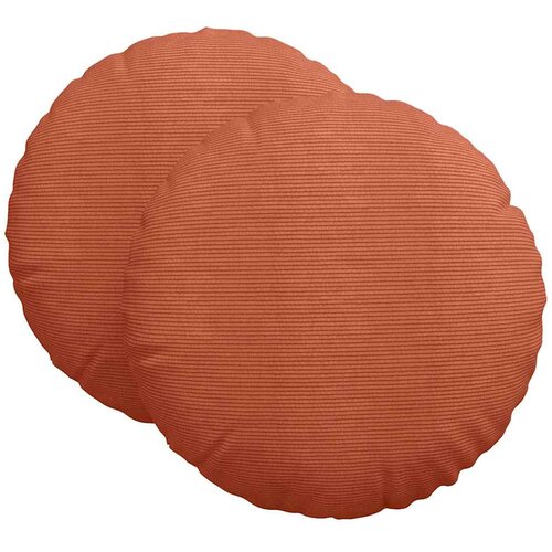  Jastučići za sjedenje 2 pcs Crvena narančasta &amp;Oslash;60 x 21 cm Slike