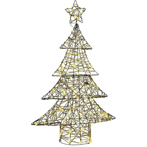 vidaXL Božično drevo med 120 LED Toplo bela 120 cm Ratan Cene