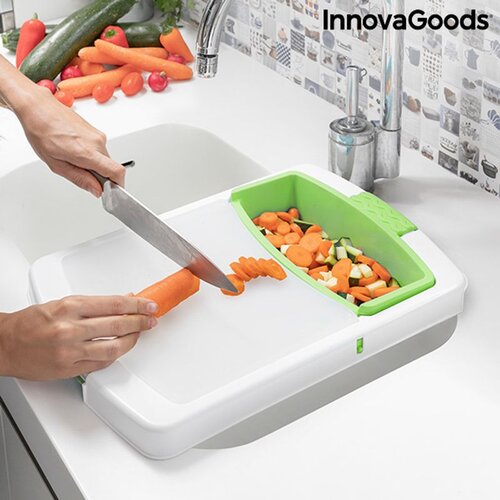 InnovaGoods Daska za rezanje na izvlačenje s pladnjem, spremnikom i cjedilom 3 u 1 PractiCut Cene
