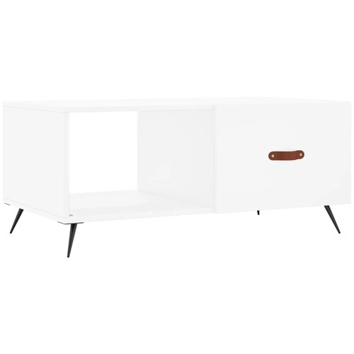 Maison Chic Klubska mizica - kavna mizica - Nizka mizica bela 90x50x40 inženirski les, (21753963) Cene