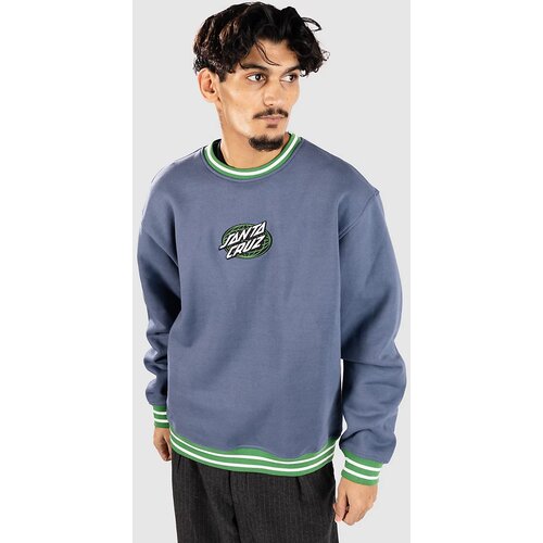 Santa Cruz Global Oval Dot Front Crew Pulover heritage blue Slike