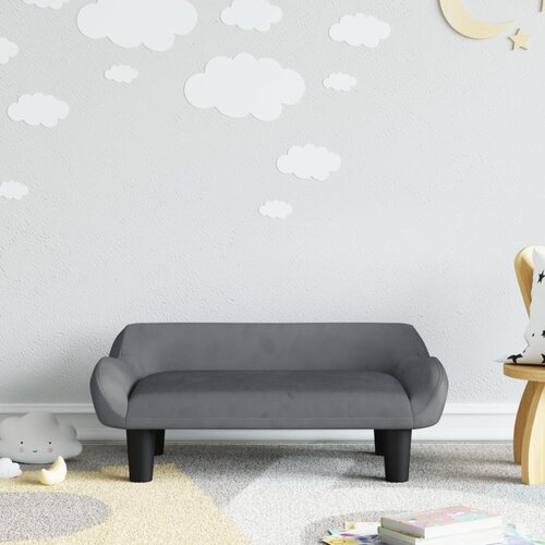vidaXL Otroški kavč temno siv 70x40x24 cm žamet Cene
