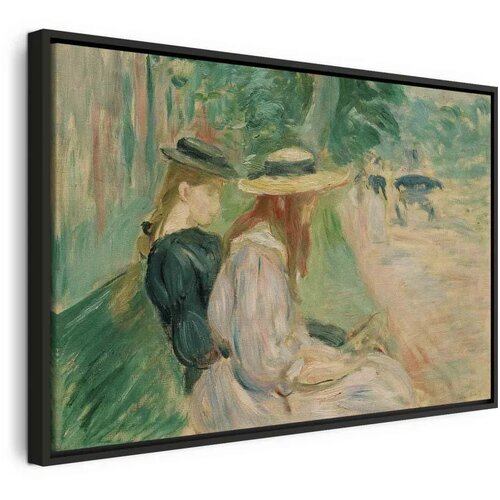  Slika - Berthe Morisot &ndash; Sur un banc de Bois de Boulogne 120x80 U crnom drvenom okviru Cijene