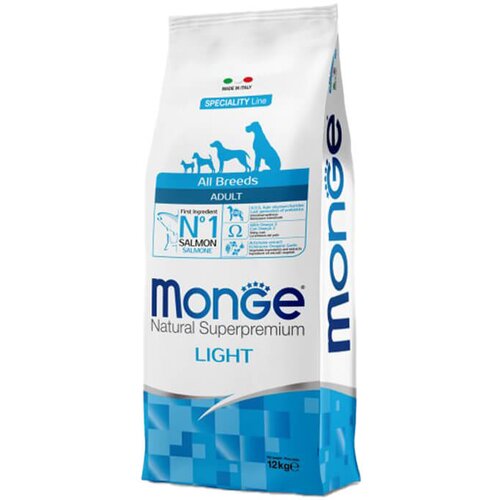 Monge (light) - hrana za odrasle pse svih rasa sa lososom i pirinčem (2,5kg i 12kg) 12kg Cene
