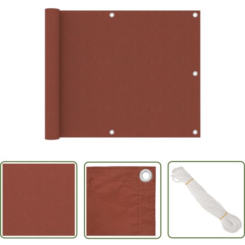  The Living Store Balkonsko platno terakota 75x300 cm oksford blago - Balkonsko Platno, (21743525) Cene