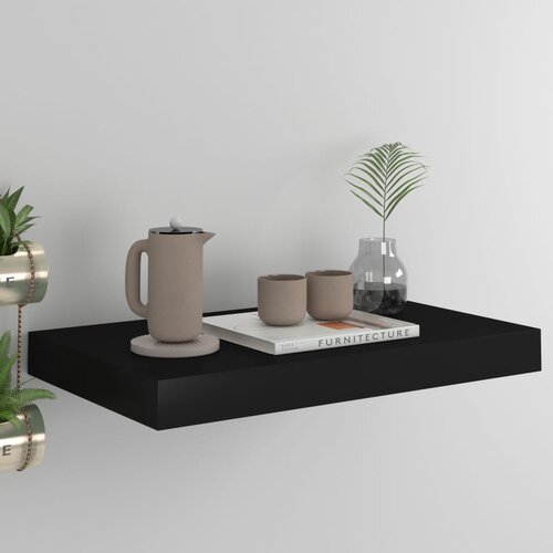 VidaXL Stenska polica črna 40x23x3,8 cm MDF Slike