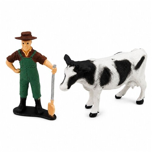  Combine Harvester with Milk Tanker Figures Cow Farmer Lights Sounds 4 pcs. Slike