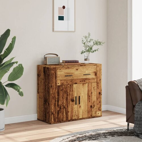 vidaXL Komoda starinski les 80x33x70 cm inženirski les Cene