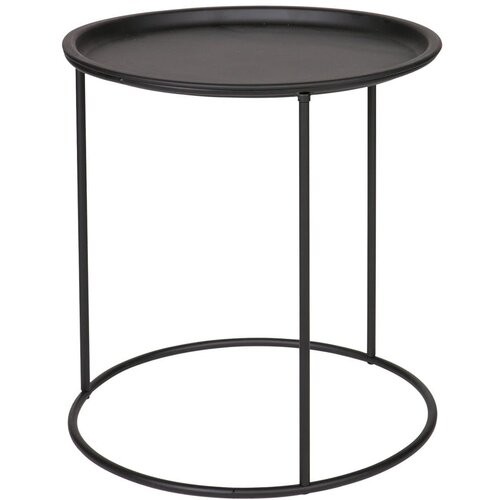WOOOD Črna klubska miza Ivar Ø 40 cm Cene
