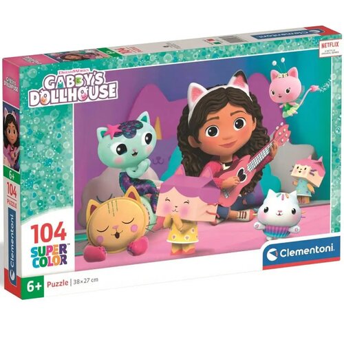 Clementoni Gabbyjeva hišica: Super Color Puzzle 104 kosov - Cene