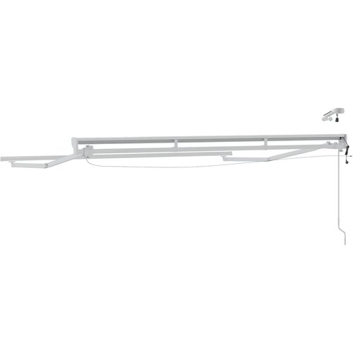  Okvir električne tende s LED-ovima Bijeli 3,5 x 2,5 m Aluminij Slike