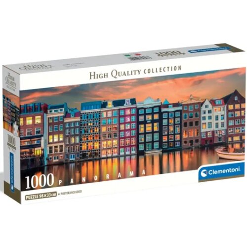 Clementoni Svetleči Amsterdam HQC panorama 1000-delna sestavljanka - Cene