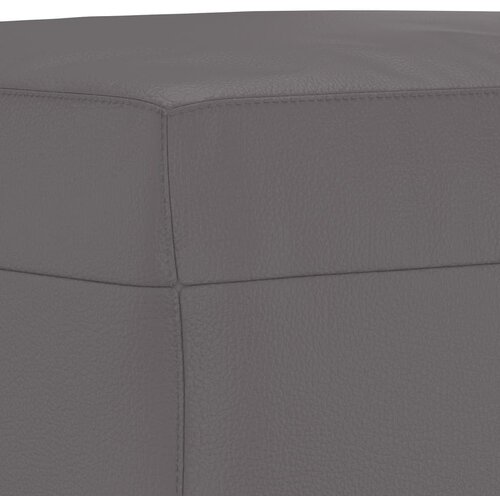  4-dijelni set sofa s jastucima sivi od umjetne kože Slike
