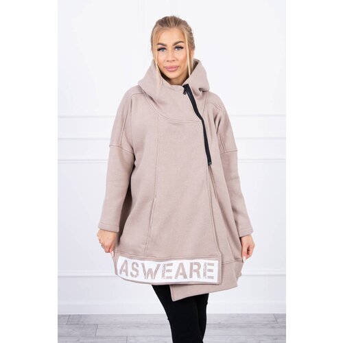 Kesi Beige insulated sweatshirt with zipper Slike