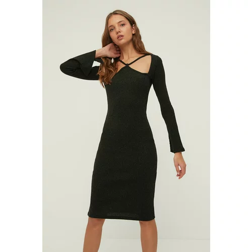 Trendyol Black Cut out Detailed Knitted Dress