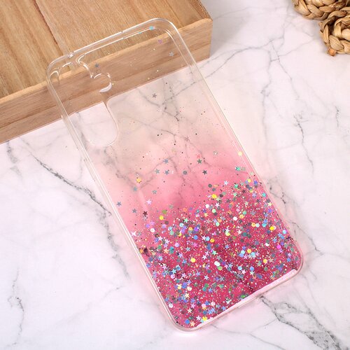  Torbica Silikonska Glitter za Samsung A356F Galaxy A35 5G roze Slike
