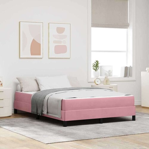 Box Postelja z vzmetnico z vzmetnico Roza 160 x 220 cm blago, (5000106489) Cene