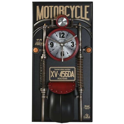  Zidni sat Home ESPRIT Crna Crvena zlatan PVC Metal Motorcikl Vintage 60 x 18 x 120 cm Cijene