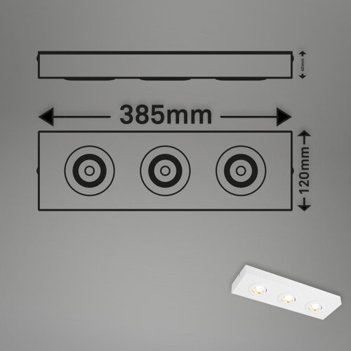 BRILONER 3996036 - LED spot svetiljka CTS 3xLED/4W/230V 2700/4000K bela Slike