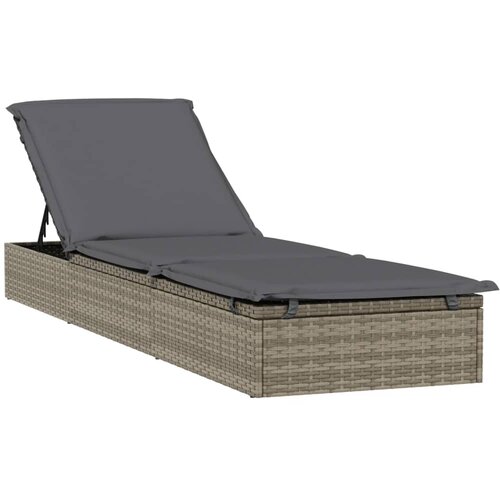 LEŽAJ za sunčanje s krovom 211 x 57 x 140 cm poliratan Slike
