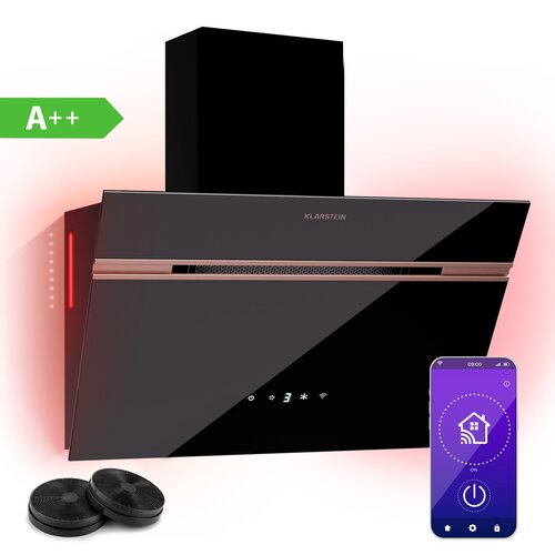 Klarstein Alina 3.0 60, kuhinjska napa, 60 cm, 324 m³/h, LED zaslon, ambientalna osvetlitev, WiFi Cene