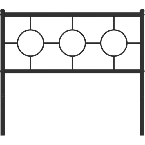  Metalno zamjensko uzglavlje crno 100 cm Slike