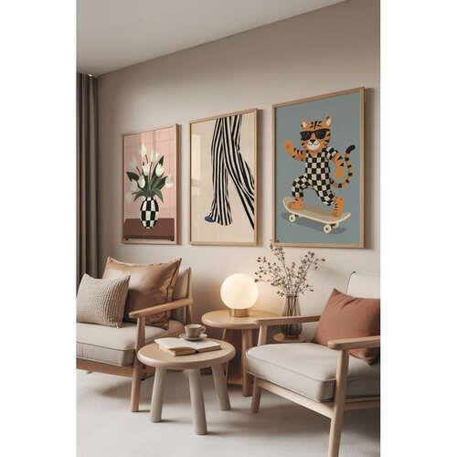 WALLXPERT Č-300869 - 3040 set dekorativnih slika u vi&scaron;e boja (3 komada) Cene
