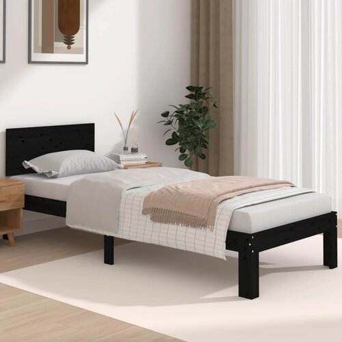 Furnova Posteljni okvir črn iz trdnega lesa 75x190 cm, (21938758) Slike
