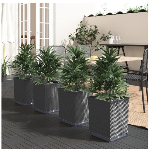  Sadilice 4 kom crne 30 x 30 x 37 cm od polipropilena Cijene