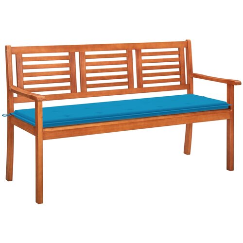 3 Vrtna klop za 3 osebe z blazino 150 cm trden evkaliptus Slike