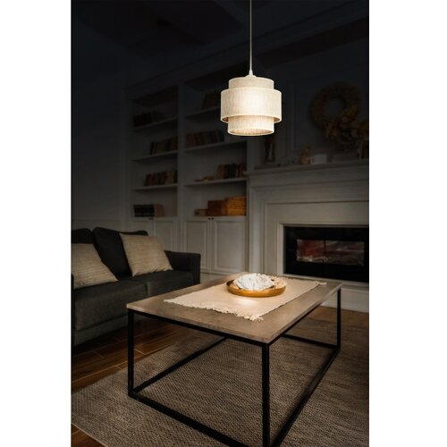  Visilica na sajli BOHO 1xE27/60W/230V prečnik 20 cm bela Slike