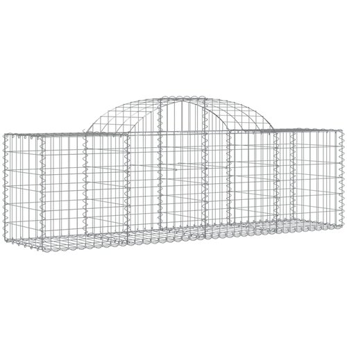  Lučne gabionske ko&amp;scaron;are 15 kom 200x50x60/80 cm pocinčano željezo Slike