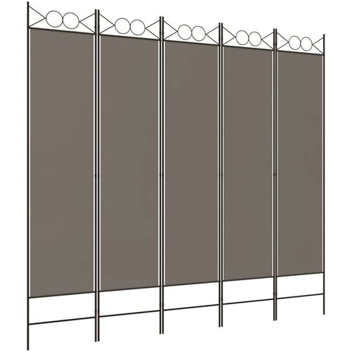  pregrada s 5 panela antracit 200 x 200 cm od tkanine Slike
