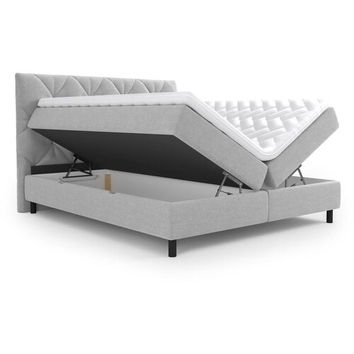 Esposa POSTELJA Z VZMETNICO 160 cm x 200 cm , tekstil svetlo siva Slike