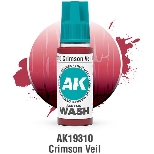 AK Interactive Crimson Veil Wash 18ml - Master Acrylic Wash AK19310 Cene