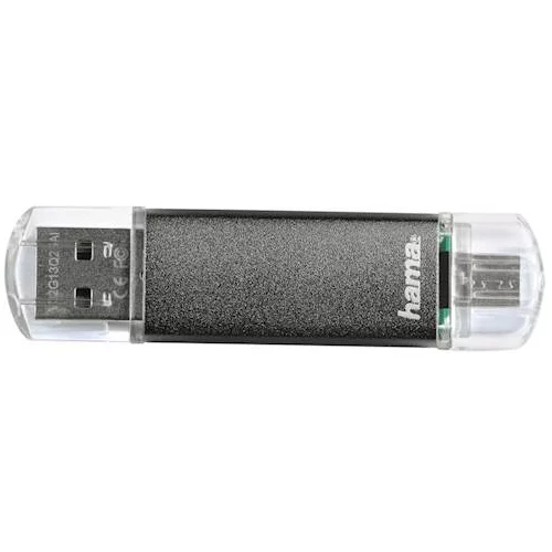 Hama “LAETA TWIN” USB 2.0 16GB, 10MB/s, sivi