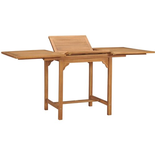 The Living Store raztegljiva vrtna miza (110-160)x80x75 cm trdna tikovina - vrtna miza, (21428830) Cene