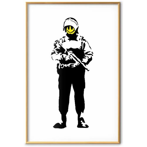  Plakat - Smiling Policeman 60x90 Zlatni okvir Slike