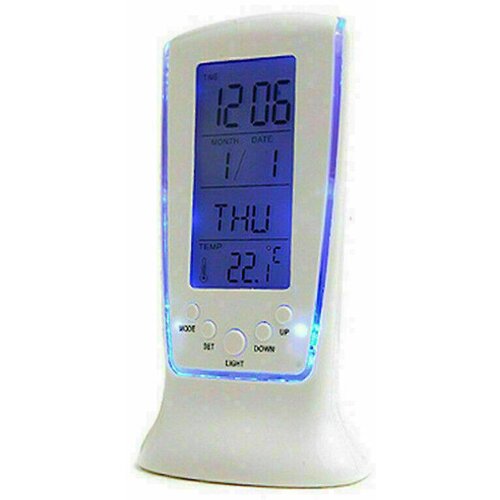 Dardanar LCD digitalna budilka koledar termometer temperatura osvetlitev ozadja nočna lučka, (21198928) Cene