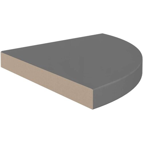 VidaXL 323913 Floating Corner Shelf High Gloss Grey 35x35x3,8 cm MDF Slike