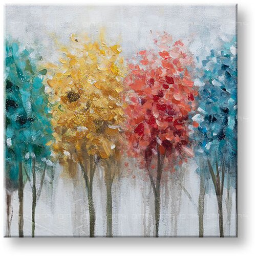  Naslikana slika na platnu drevesa 1-delna 60x60 cm CWF1717HE1 () Slike