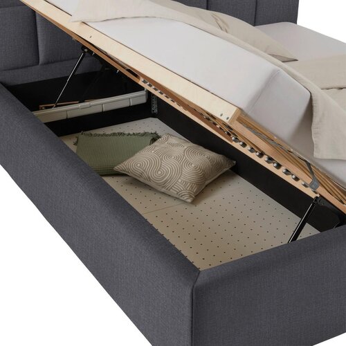 Premium Living Oblazinjena Postelja Bogner, Barva Grafita, 160x200 Slike