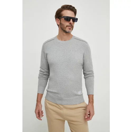 PepeJeans Bombažen pulover siva barva