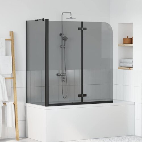 vidaXL Obloga za tu&scaron; Črna 120 x 68 x 130 cm ESG steklo in aluminij Cene