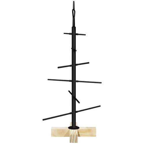 VidaXL Metalna božićna jelka Crna 60 cm Čelik s pra&amp;scaron;kastim premazom Slike