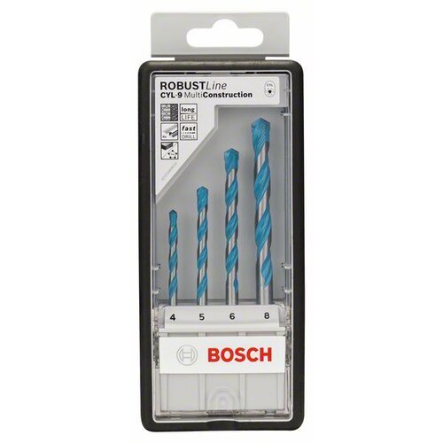 Bosch 4-delni Robust Line set vi&amp;scaron;enamenskih burgija CYL-9 Multi Construction 2607010521, 4; 5; 6; 8 mm Slike