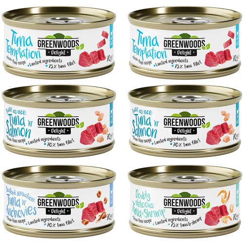 Greenwoods Poskusno mešano pakiranje Delight tuna 6 x 70 g - Miks: 4 sorte Cene